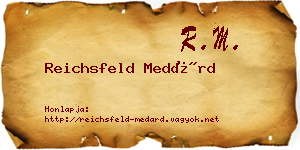Reichsfeld Medárd névjegykártya